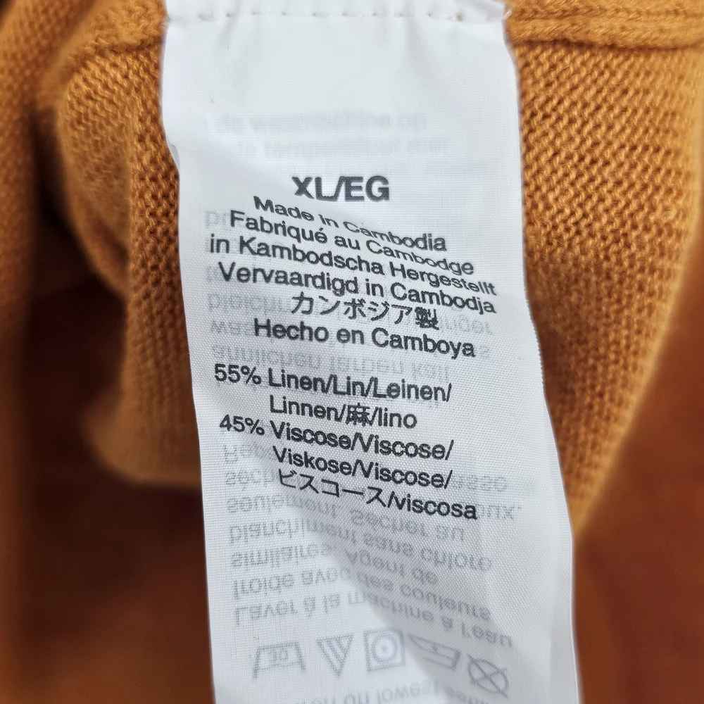 J. Crew Linen V-Neck Sweater XL